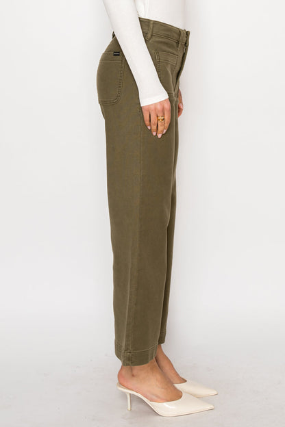 Margot High Rise Crop Palazzo Jeans in 7 (27) view 3 - High-Waisted - Margot High Rise Jeans (bottom)