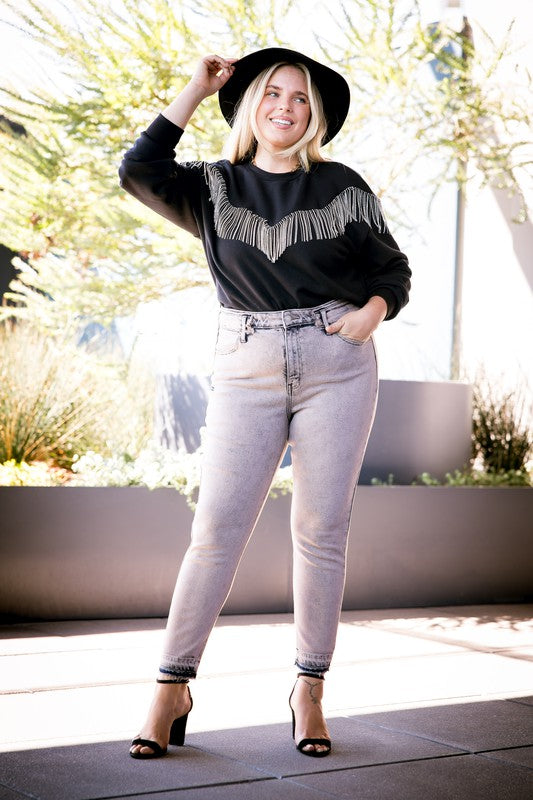 Maria plus High Rise Stretch Skinny Jeans in P-16 - High-Waisted (bottom)