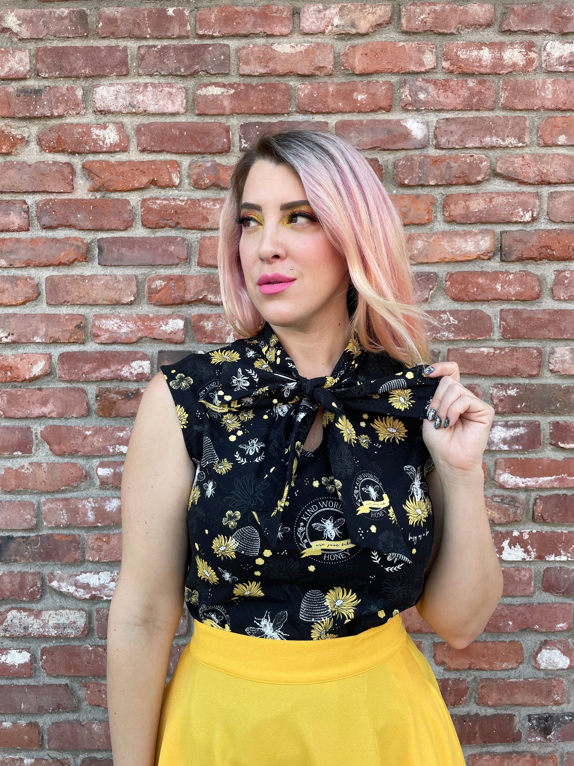Marigold Skater Skirt in M view 3 - Marigold Skirt Set