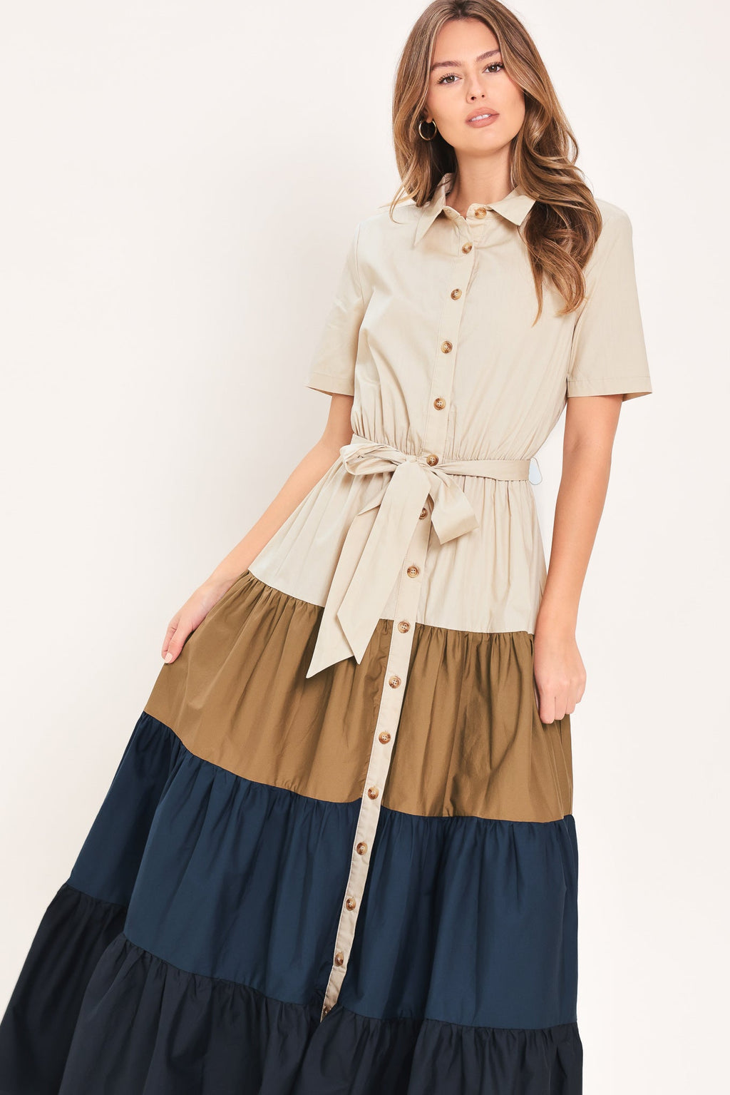 Marina Sunset Woven Maxi Shirt Dress NAVY BROWN view 4 (dress) - sunset harbour dress tommy bahama, mar - shop at us.meeeshop