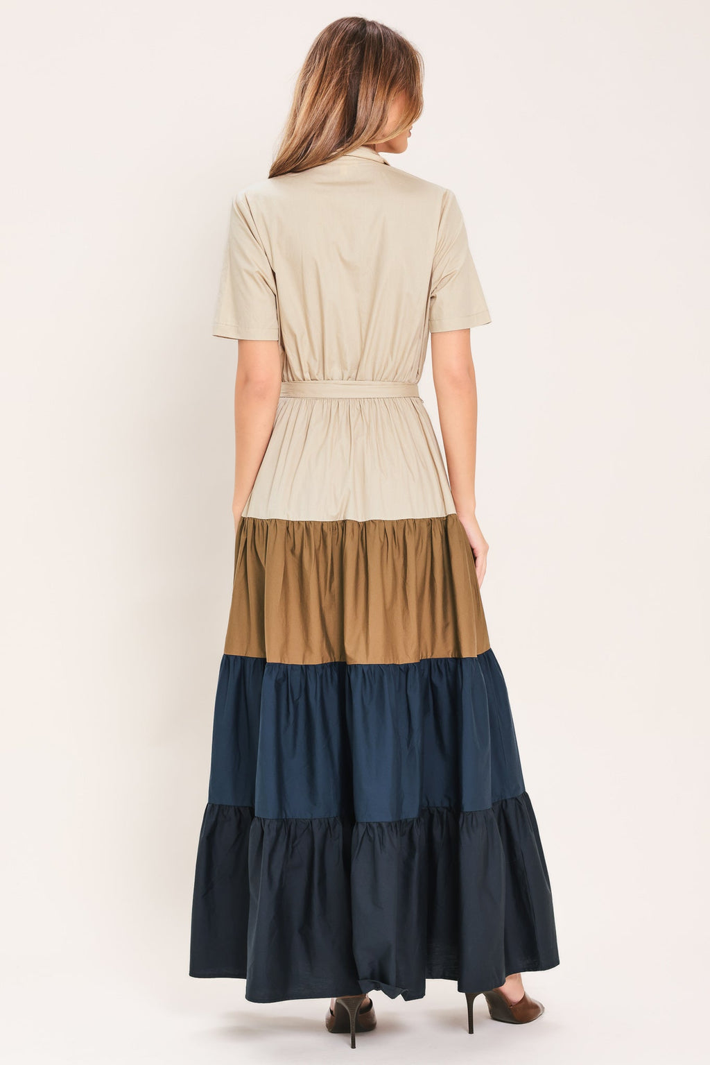 Marina Sunset Woven Maxi Shirt Dress NAVY BROWN view 6 (dress) - sunset harbour dress tommy bahama, mar - shop at us.meeeshop