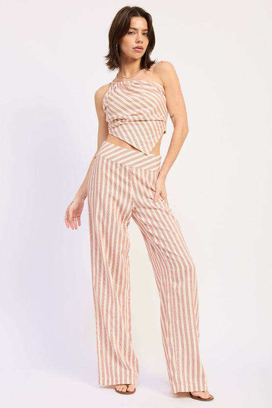Marisol Pants in Red Stripe - Marisol Madras Pants (bottom)