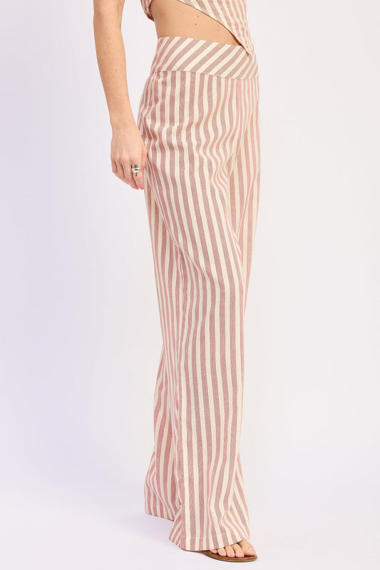 Marisol Pants in Red Stripe view 2 - Marisol Madras Pants (bottom)