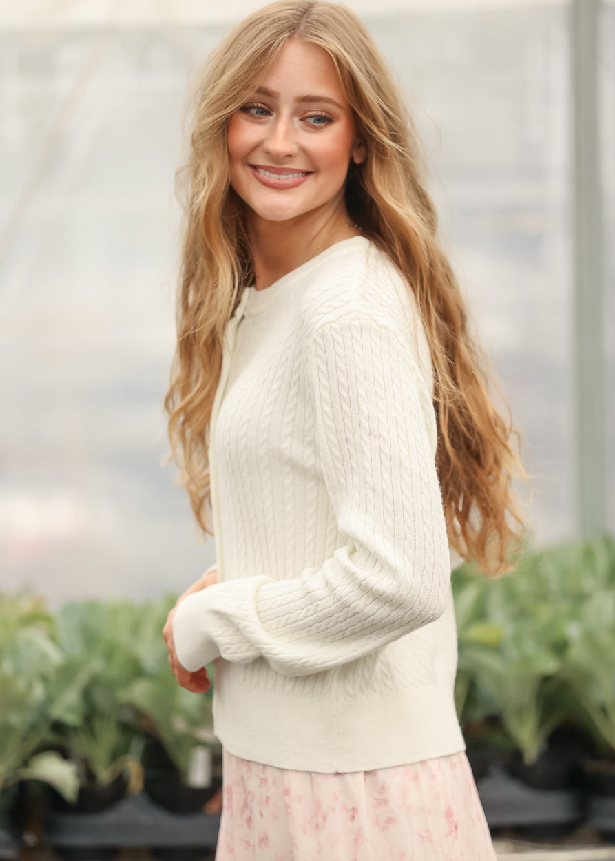 Mason White Button up Cardigan Top in S view 2 - Buck Mason White Cardigan