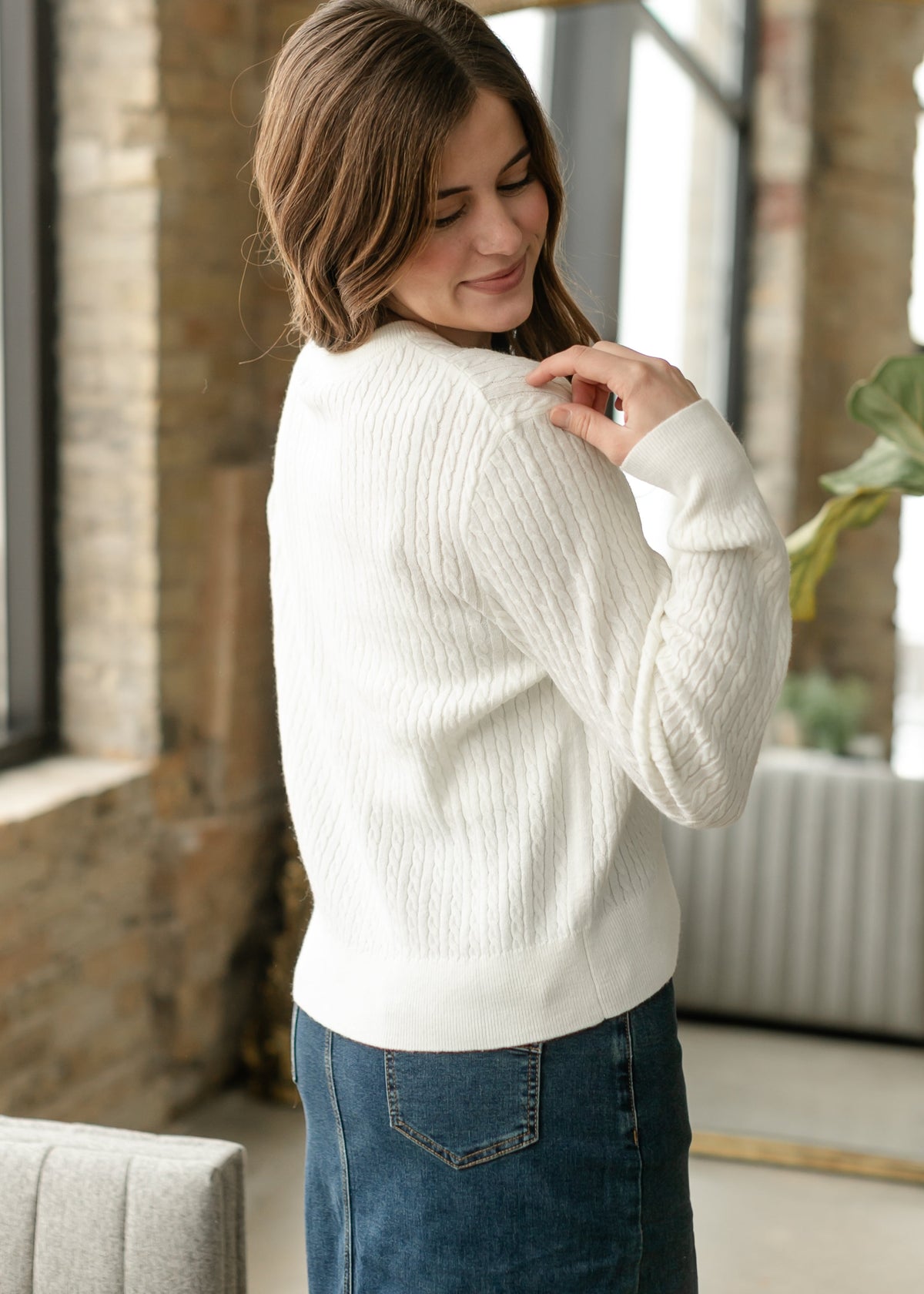 Mason White Button up Cardigan Top view 12 - Buck Mason White Cardigan