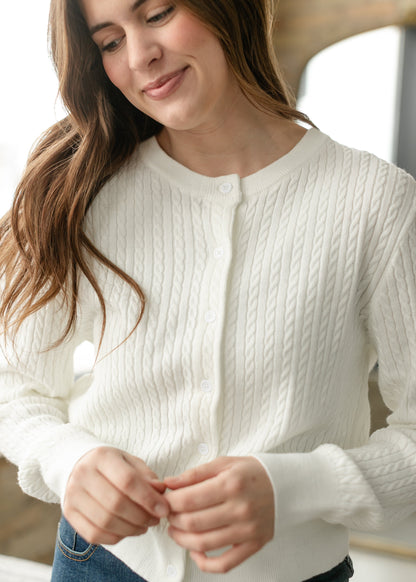 Mason White Button up Cardigan Top view 8 - Buck Mason White Cardigan