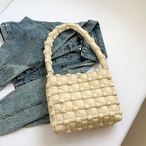 Maya Basket Weave Puffer Tote view 9 (bag)