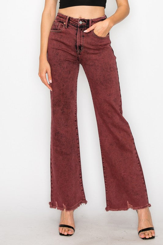 Maya plus High Rise Flared Leg Jeans in P-16 view 2 - High-Waisted (bottom)