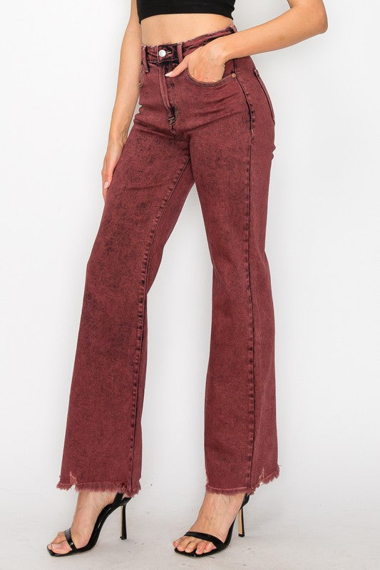 Maya plus High Rise Flared Leg Jeans in P-18 view 3 - High-Waisted (bottom)