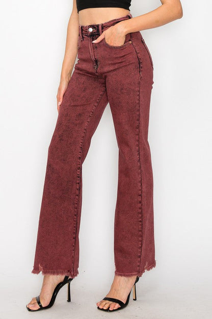 Maya plus High Rise Flared Leg Jeans in P-18 view 3 - High-Waisted (bottom)