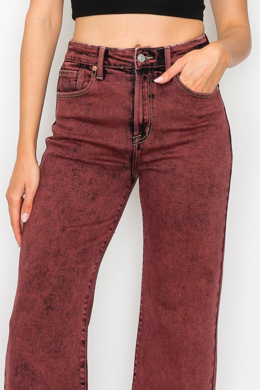 Maya plus High Rise Flared Leg Jeans in P-22 view 5 - High-Waisted (bottom)