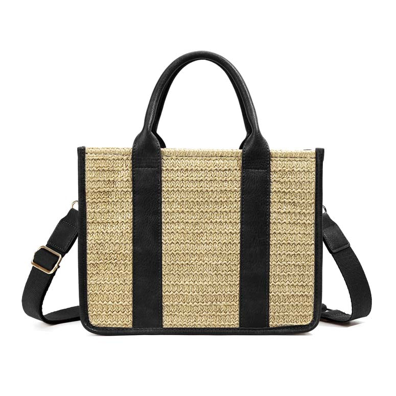 Mericela Mixed Media Straw Tote view 10 - Maricela Total (bag)