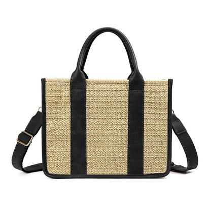 Mericela Mixed Media Straw Tote view 9 - Maricela Total (bag)
