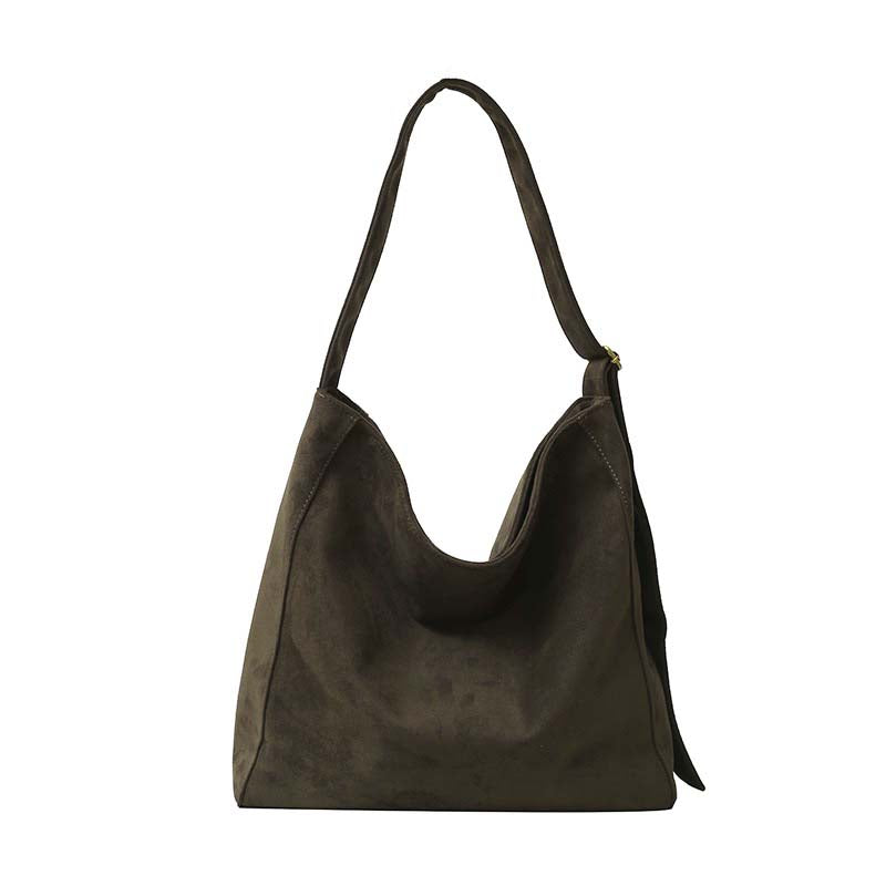 Meryl Oversize Suede Adjustable Hobo Carryall Shoulder Bag view 15