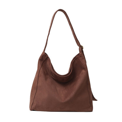 Meryl Oversize Suede Adjustable Hobo Carryall Shoulder Bag view 16