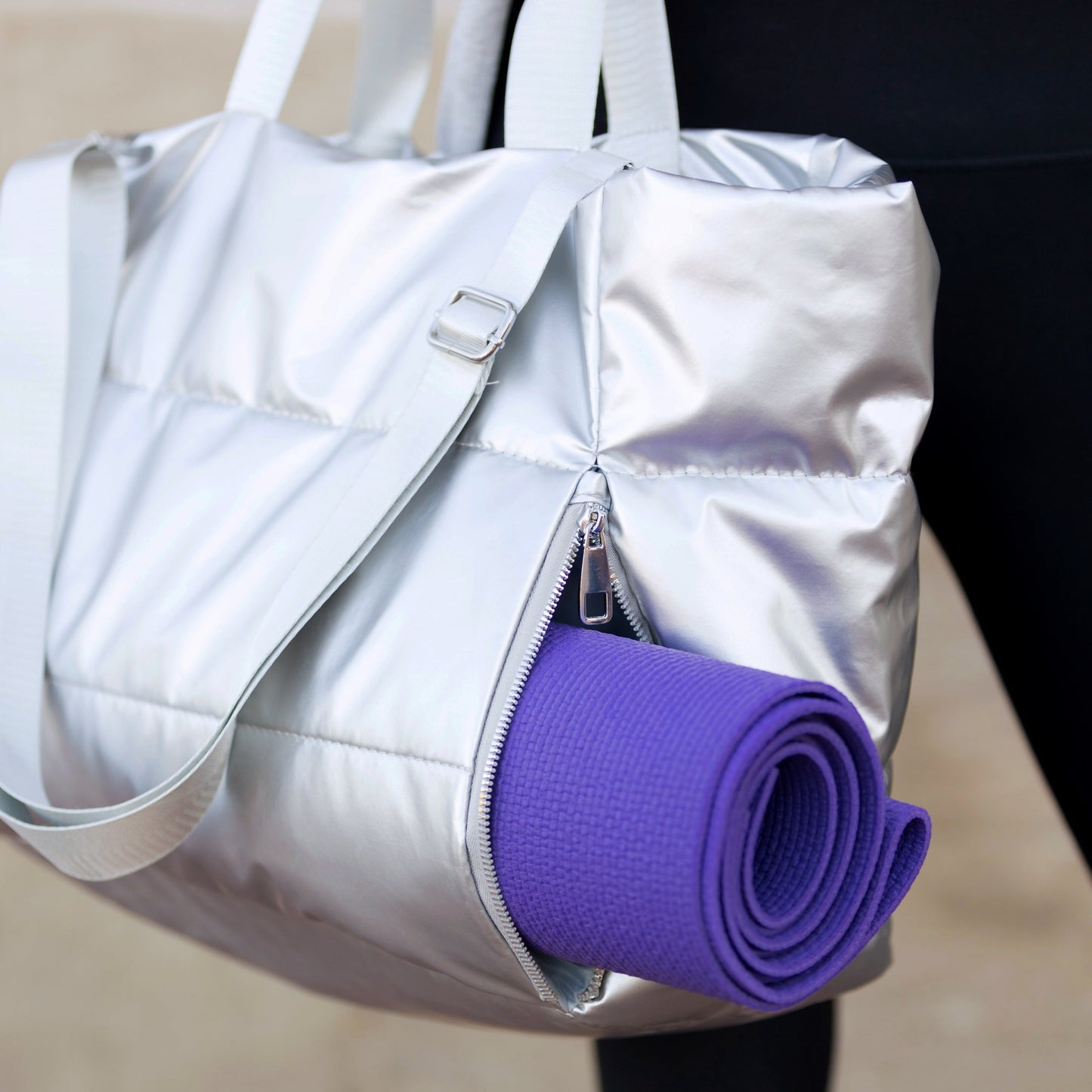 Metallic Puffer Tote view 12 (bag)