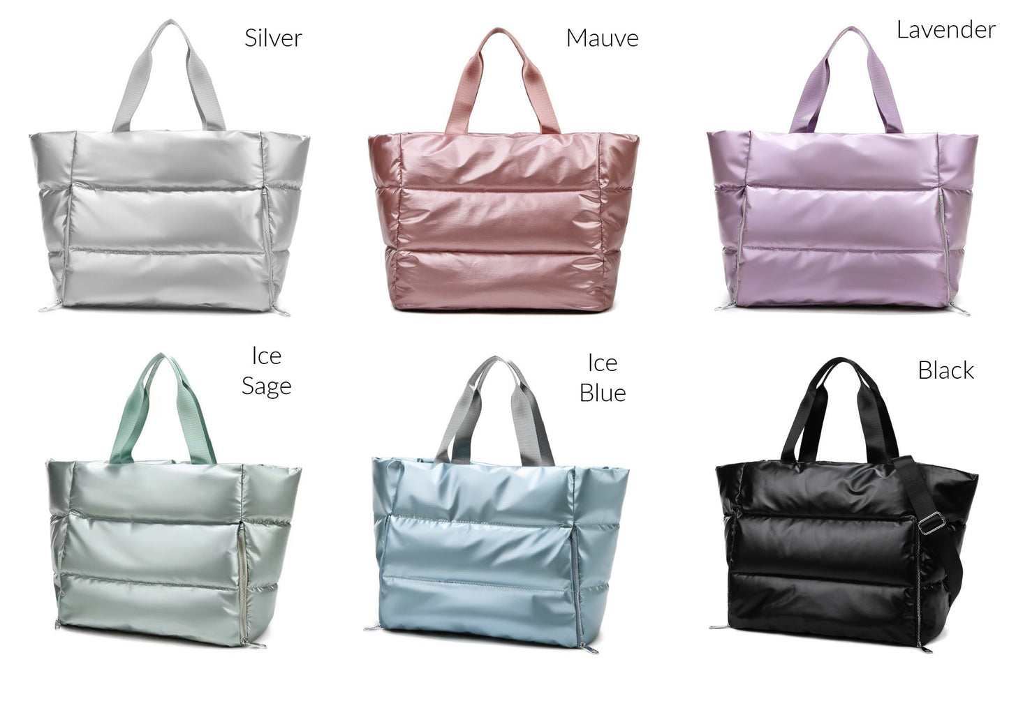Metallic Puffer Tote view 15 (bag)