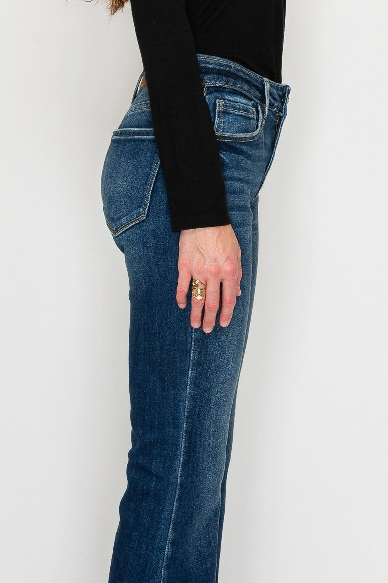Mia Mid Rise Super Flare Jeans in 7 (27) view 3 - Mia Mid Rise Jeans (bottom)