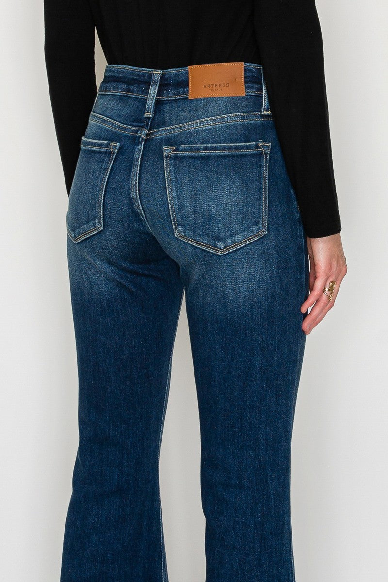Mia Mid Rise Super Flare Jeans in 9 (28) view 4 - Mia Mid Rise Jeans (bottom)