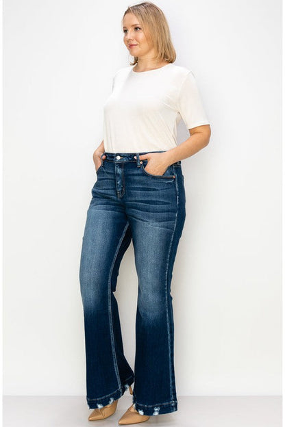 Mia plus Mid Rise Super Flare Jeans view 5 (bottom)