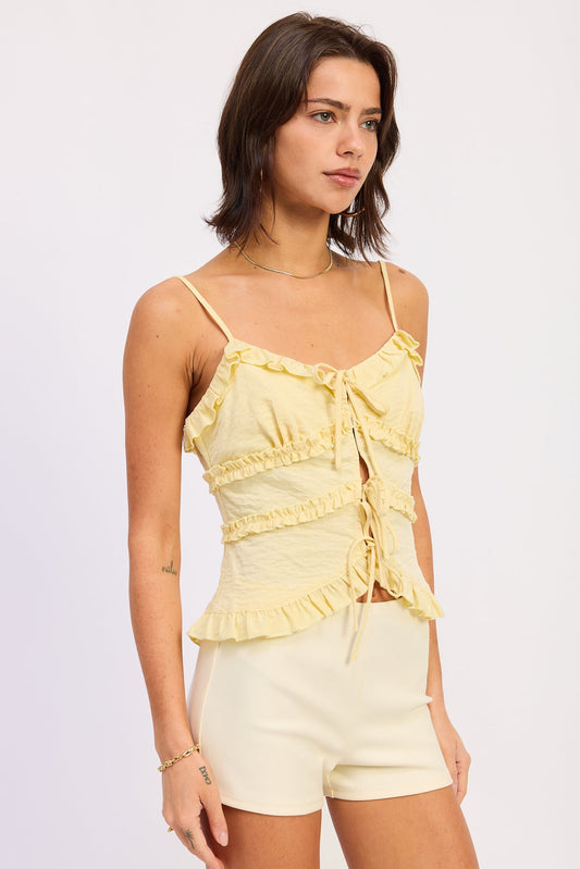Mia Top in Ivory view 2 - Mia Topalian