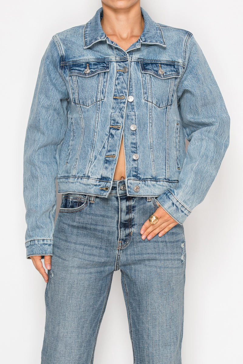 Michelle Classic Denim Jacket view 6 (bottom)