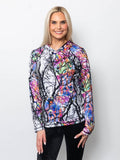Microfiber Pullover Hoodie Nightfall Print view 4 (top) - hoodie pullover, microfiber hoodie pullover - shop at us.meeeshop