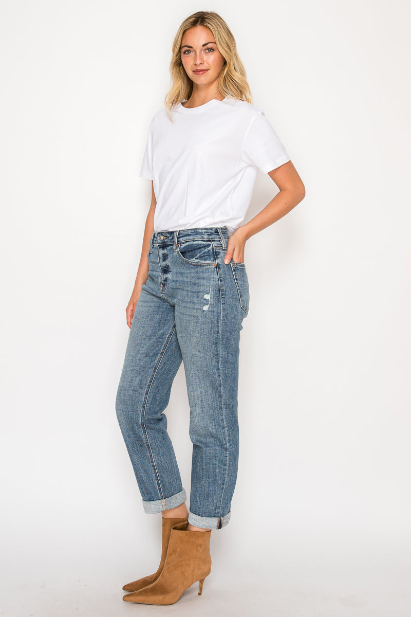 Mid Rise Modern Boyfriend Jeans in 9 (28) view 5 - Mid Rise Jeans Womens (bottom)