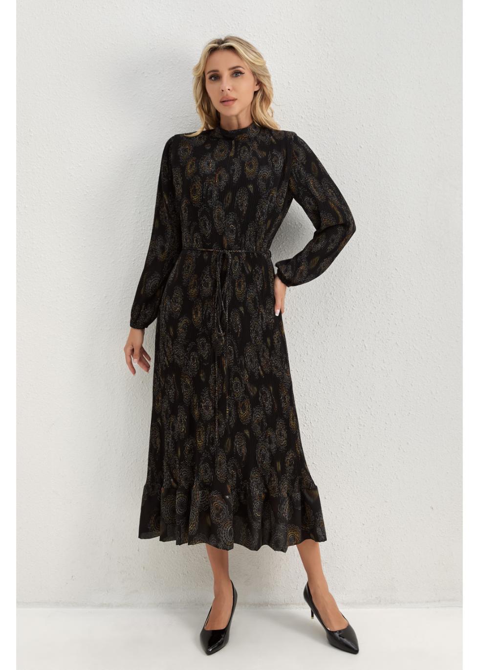 Midnight Bloom Midi Dress in L view 4 - Midnight Bloom Dress Code