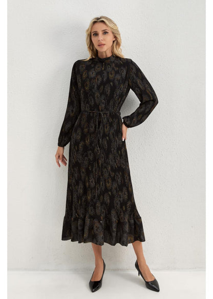 Midnight Bloom Midi Dress in L view 4 - Midnight Bloom Dress Code