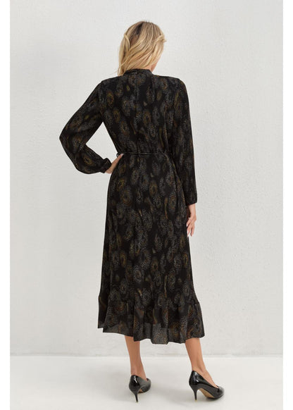 Midnight Bloom Midi Dress in M view 3 - Midnight Bloom Dress Code