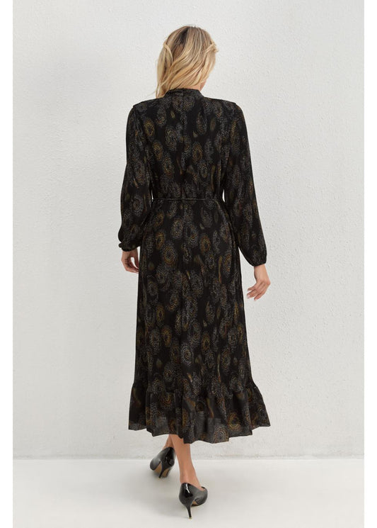 Midnight Bloom Midi Dress in S view 2 - Midnight Bloom Dress Code