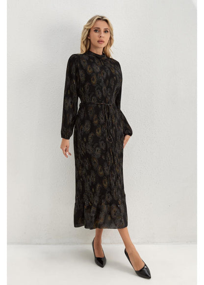 Midnight Bloom Midi Dress in XS - Midnight Bloom Dress Code