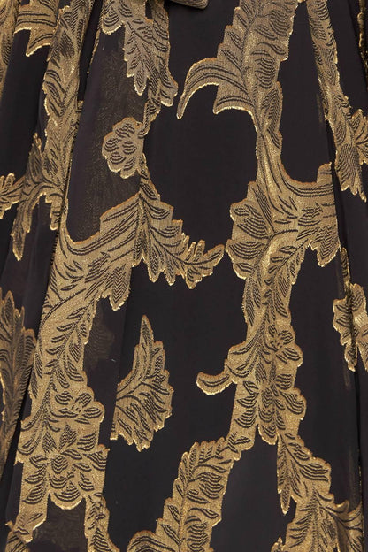 Midnight Moss Woven Jacquard Maxi Dress view 8 - Moss Midnight Slim Fit Dress Trousers
