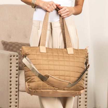 Mila Quilted Traveler Tote with Mini Clutch view 18 - Clutch Tote (bag)