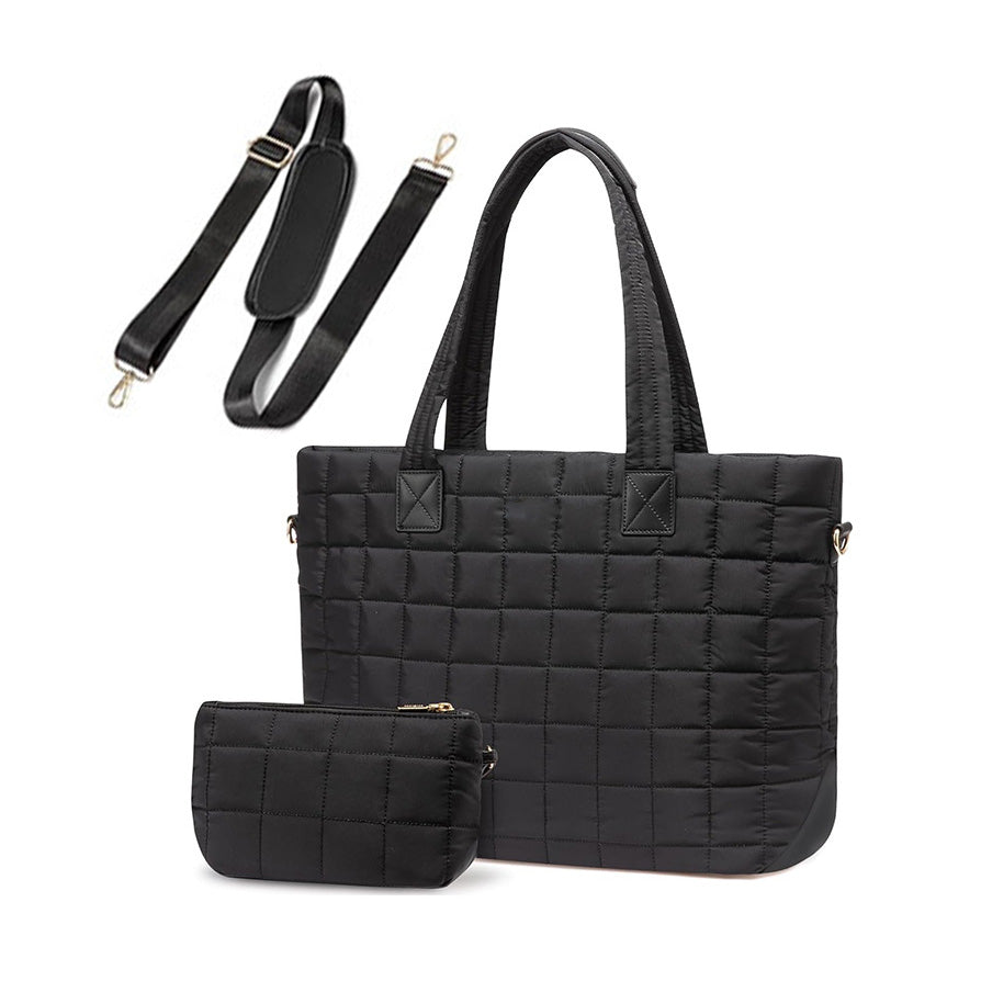 Mila Quilted Traveler Tote with Mini Clutch view 22 - Clutch Tote (bag)