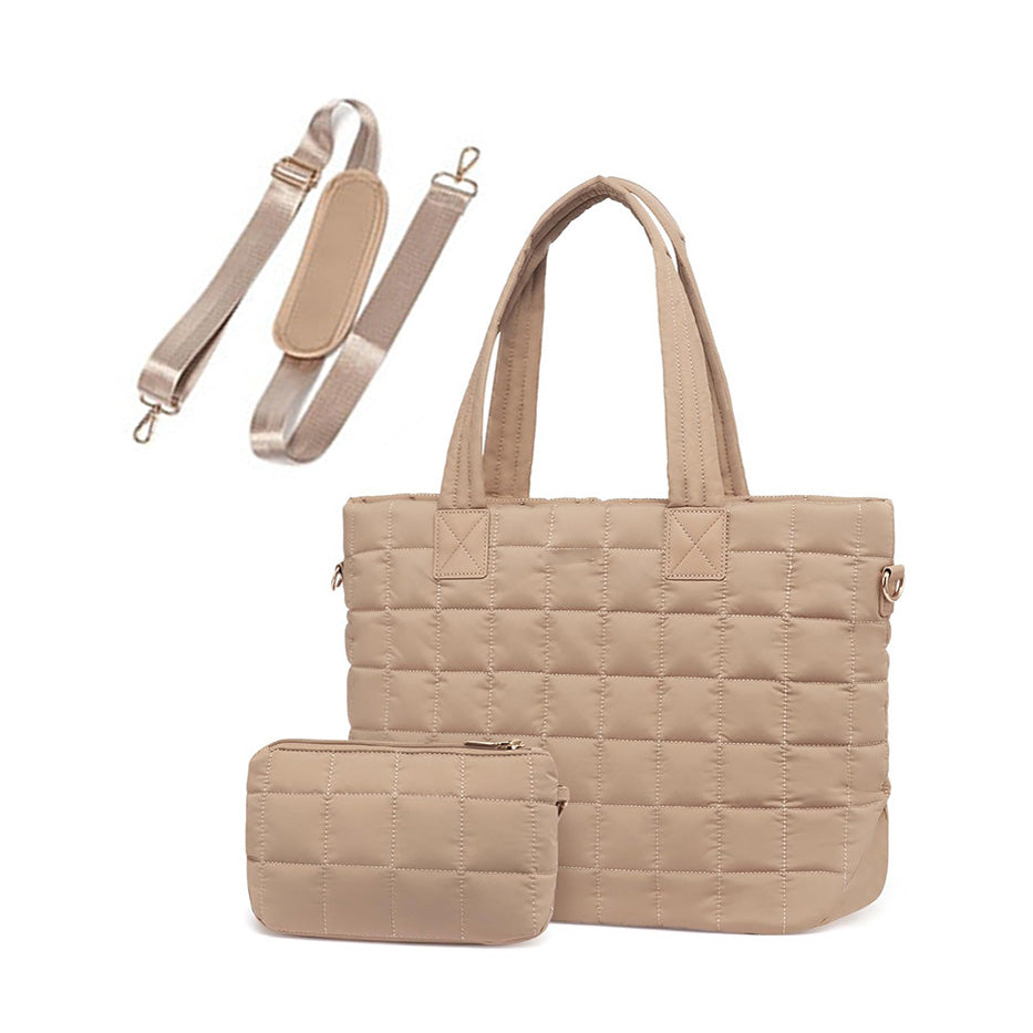 Mila Quilted Traveler Tote with Mini Clutch view 24 - Clutch Tote (bag)