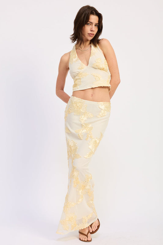 Milena Maxi Skirt in Ivory - Milena Maxi Dress