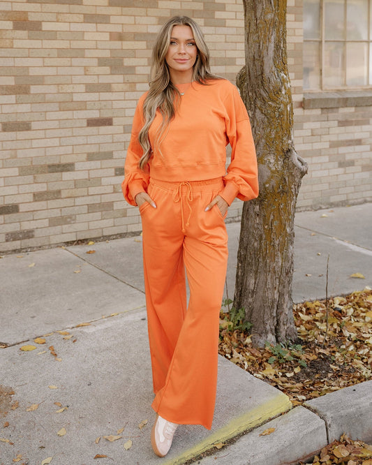 Miles Wide Leg Pants Set - Flamingo in Flamingo - Set Flamingo (bottom)