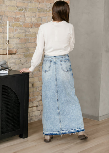 Mina Denim Maxi Skirt in 18 view 9 (dress)