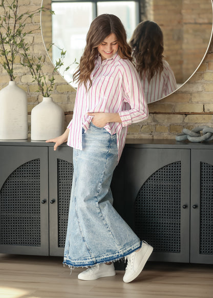 Mina Denim Maxi Skirt in 2 (dress)