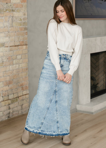 Mina Denim Maxi Skirt in 4 view 2 (dress)