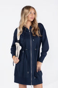 Mina Dress 37" (navy) XS (dress) - mina dress navy, navy dress white uniform change date, navy dress un - shop at us.meeeshop