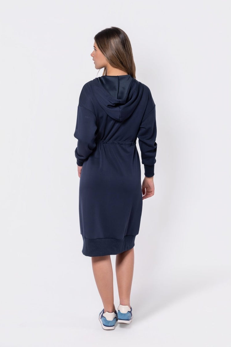 Mina Dress 42" (navy) L view 4 (dress) - mina dress navy, navy dress white uniform change date, navy dr - shop at us.meeeshop