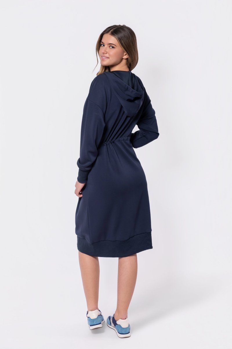 Mina Dress 42" (navy) M view 3 (dress) - mina dress navy, navy dress white uniform change date, navy dr - shop at us.meeeshop