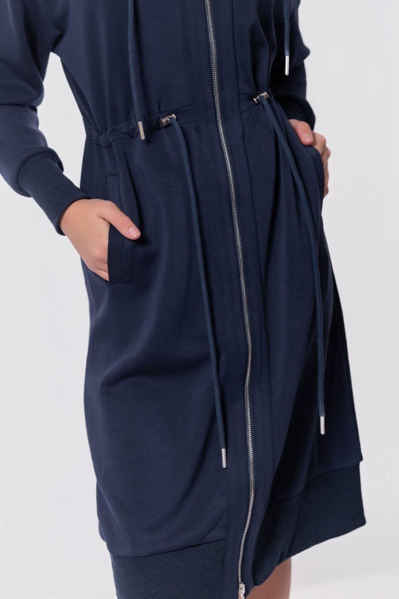 Mina Dress 42" (navy) view 6 (dress) - mina dress navy, navy dress white uniform change date, navy dres - shop at us.meeeshop