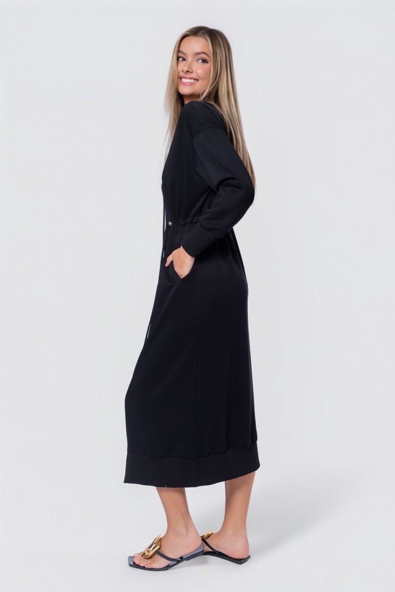 Mina Dress 50" (black) L view 4 (dress) - mina black dress mha, meena black dress, mina black outfit - shop at us.meeeshop