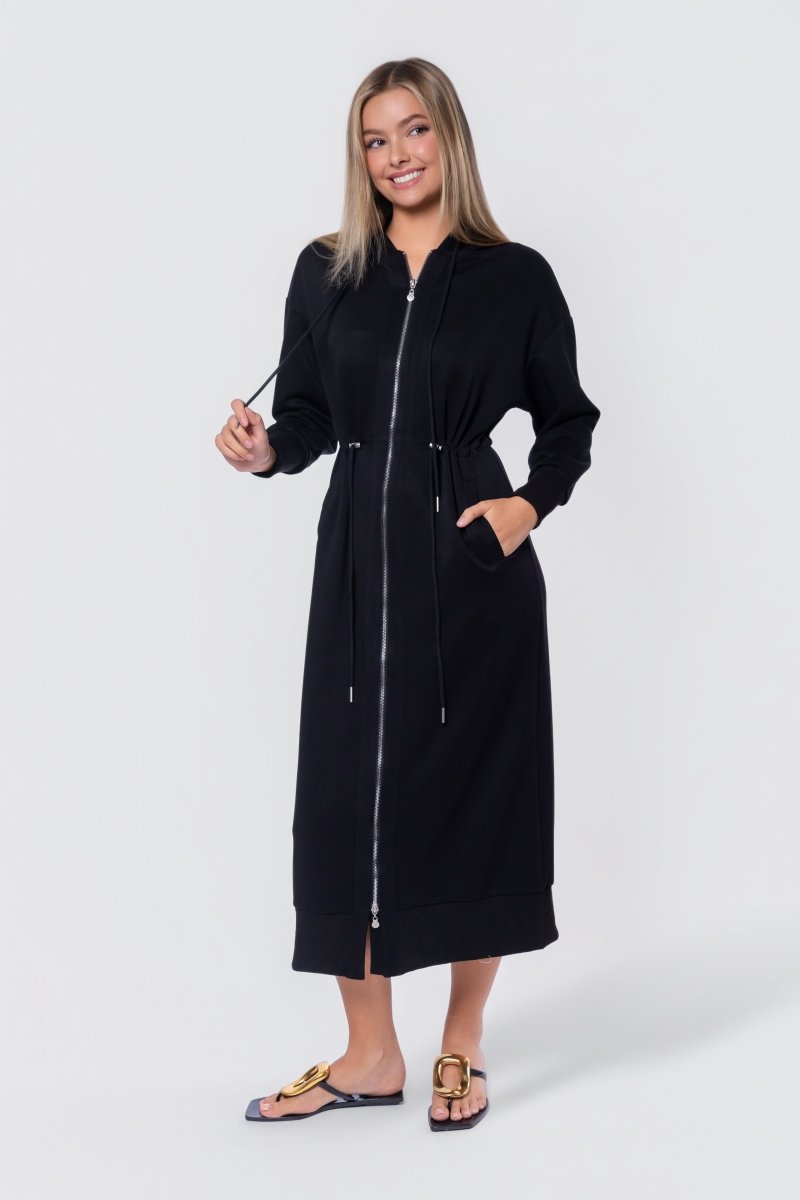 Mina Dress 50" (black) M view 3 (dress) - mina black dress mha, meena black dress, mina black outfit - shop at us.meeeshop