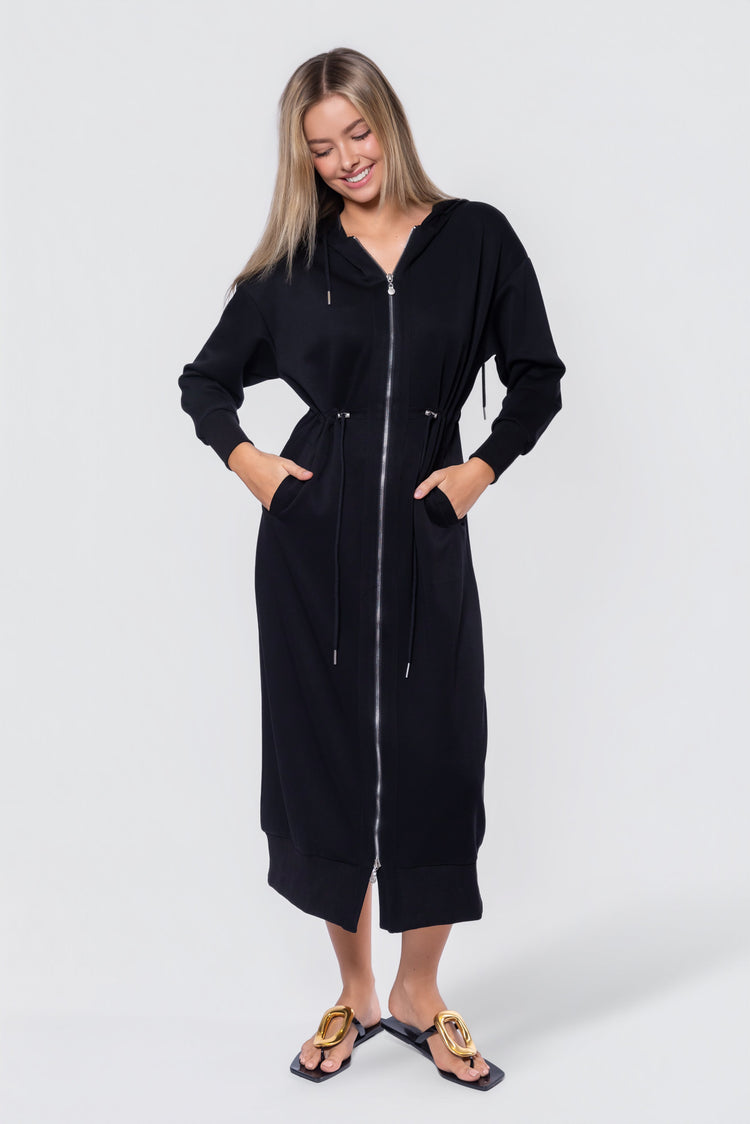 Mina Dress 50" (black) S view 2 (dress) - mina black dress mha, meena black dress, mina black outfit - shop at us.meeeshop