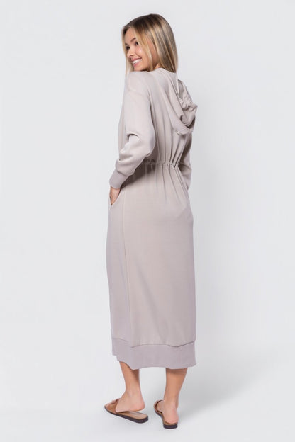 Mina Dress 50" (khaki) in L view 4 - Joules Mina Khaki Dress